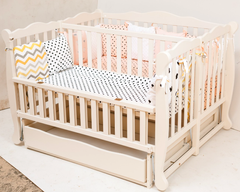 Кровать для новорожденных Goydalka DUO с ящиком, 60x120, Бук