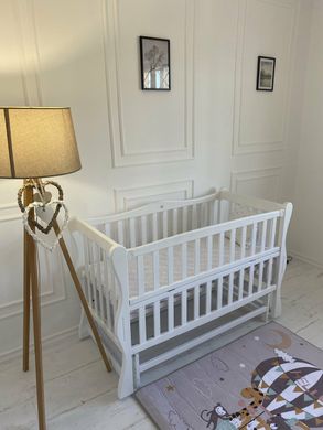 Кровать для новорожденных Goydalka SOFI с откидной боковиной, 60x120, Бук