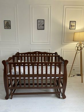 Ліжко для новонароджених Goydalka DUO з відкидною боковиною, 60x120, Бук