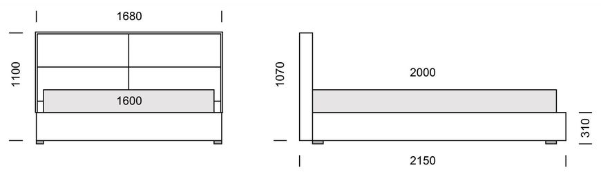 Кровать Eurosof Клео с подъемным механизмом 140x190