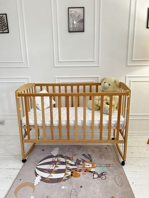 Кровать для новорожденных Goydalka AMELI с подвижной боковиной, 60x120, Бук