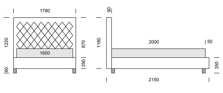 Кровать Eurosof Мишель с подъемным механизмом 120x200