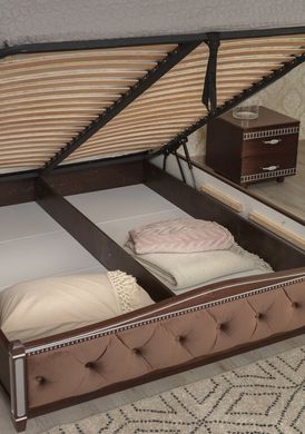 Кровать Олимп Прованс с патиной и подъемным механизмом ромбы 160x200