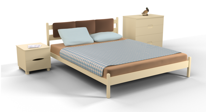 Кровать Олимп Лика без изножья с мягкой спинкой 160x190