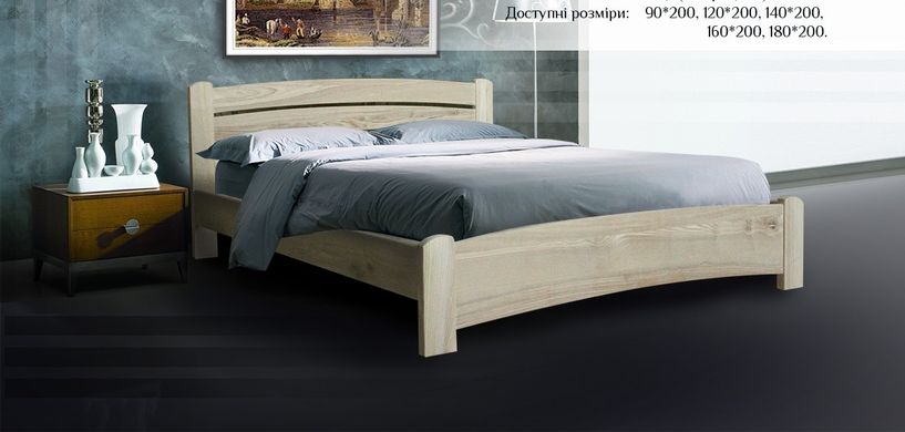 Ліжко Меблікофф Грін 90x200 - вільха