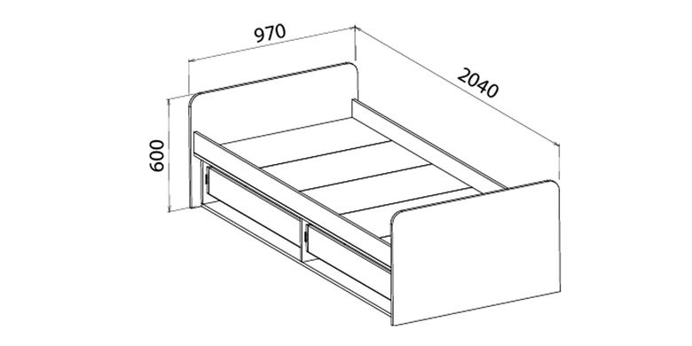 Кровать MatroLuxe Temmi (Темми) 90x200, 90x200