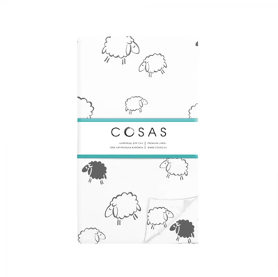 Комплект полуторної постільної білизни COSAS SHEEP DARK GREY