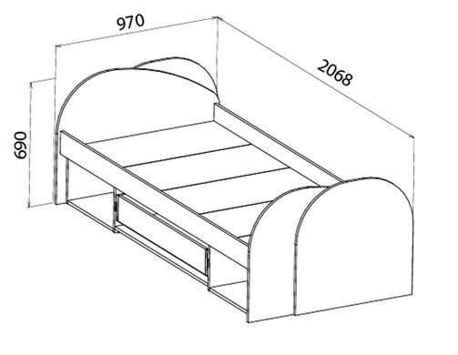 Кровать MatroLuxe Nikki (Никки) 90x200, 90x200