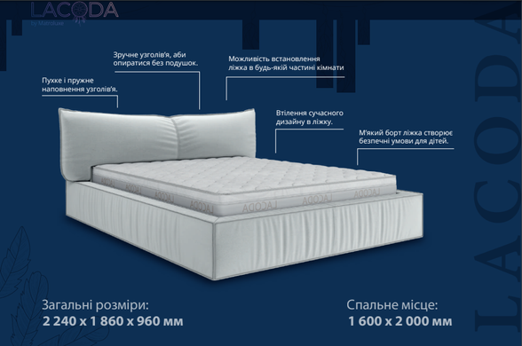 Ліжко Sofyno Лакода, 160x200, А категорія
