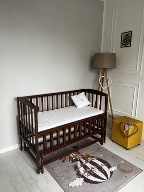 Кровать для новорожденных Goydalka VALERI с откидной боковиной, 60x120, Бук