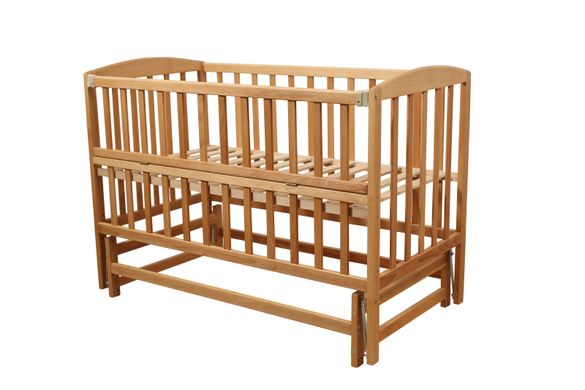Ліжко для новонароджених Goydalka VALERI з відкидною боковиною, 60x120, Бук