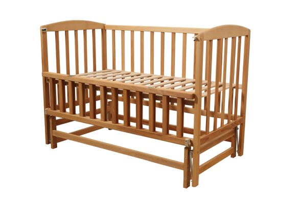 Ліжко для новонароджених Goydalka VALERI з відкидною боковиною, 60x120, Бук