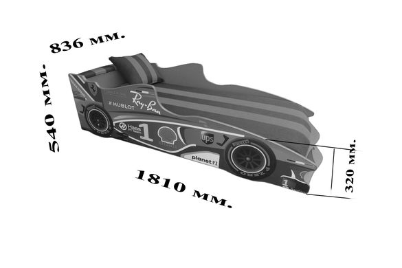 Кровать Viorina-Deko Формула 1 с подъемным механизмом