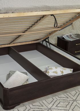 Ліжко Олімп Мілена з м'якою спинкою і підйомним механізмом 120x200