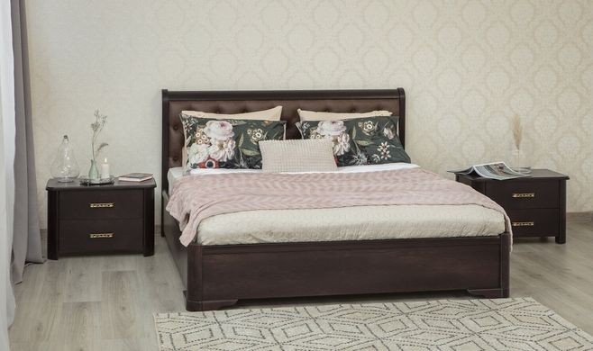 Ліжко Олімп Мілена з м'якою спинкою і підйомним механізмом 160x200