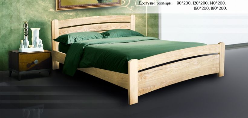 Ліжко Меблікофф Грін Плюс 180x200 - вільха