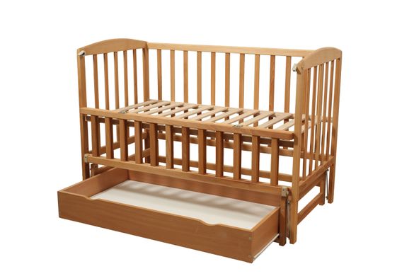 Ліжко для новонароджених Goydalka VALERI з шухлядою, 60x120, Бук