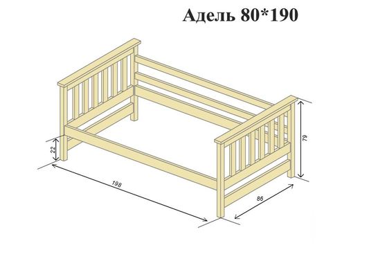 Кровать Luna Адель 80x190