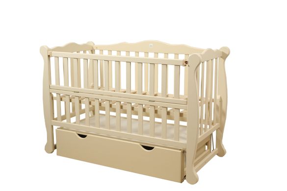 Ліжко для новонароджених Goydalka NATALI з шухлядою, 60x120, Бук