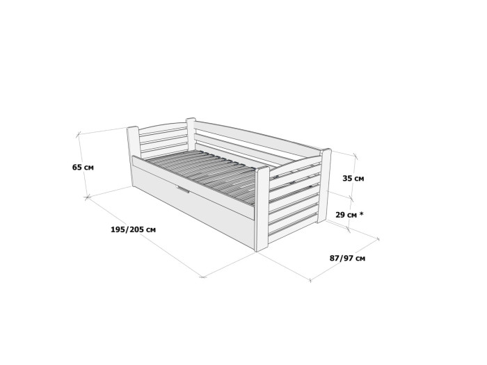 Кровать Дримка Карлсон с подъемным механизмом 90x200