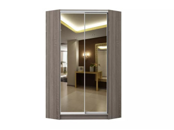 Угловой шкаф - купе Luxe Studio двухдверный 120x220x45 см - Зеркало