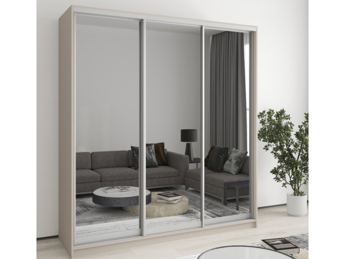 Шафа - купе Luxe Studio Класік - 5 трьохдверна 210x210x45 см - Дзеркало