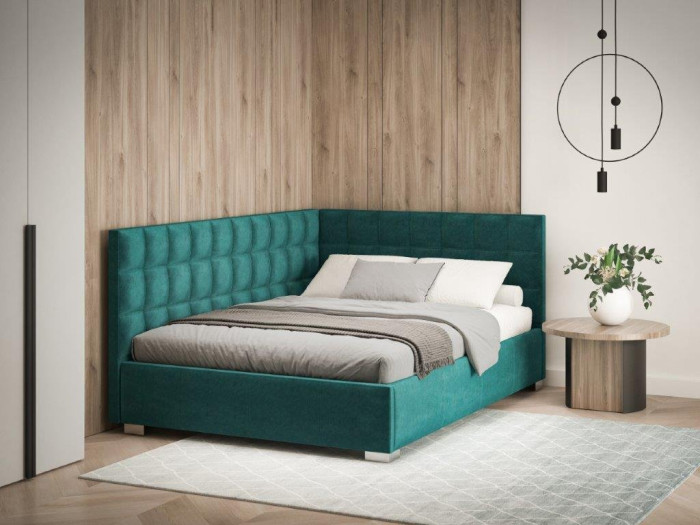 Ліжко кутове Organic Наталі з підйомним механізмом 160x200