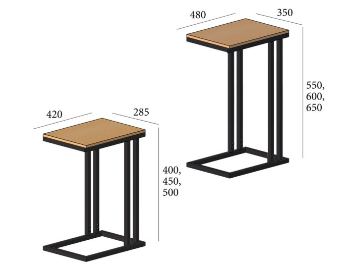 Стіл журнальний Метал-Дизайн Кава Брейк 650
