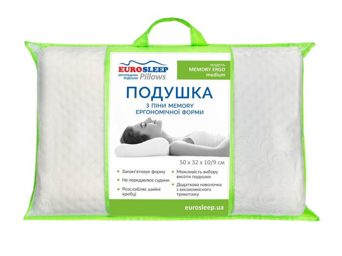 Подушка Eurosleep "MEMORY ERGO MEDIUM"