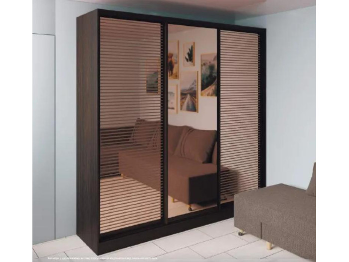 Шкаф - купе Luxe Studio Классик - 3 трехдверный 240x200x45 см - Тонированное зеркало