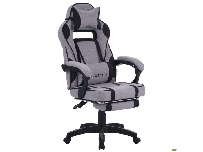 Крісло AMF VR Racer Textile Webster Cірий/чорний