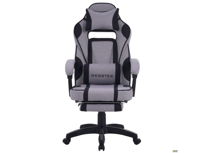 Крісло AMF VR Racer Textile Webster Cірий/чорний