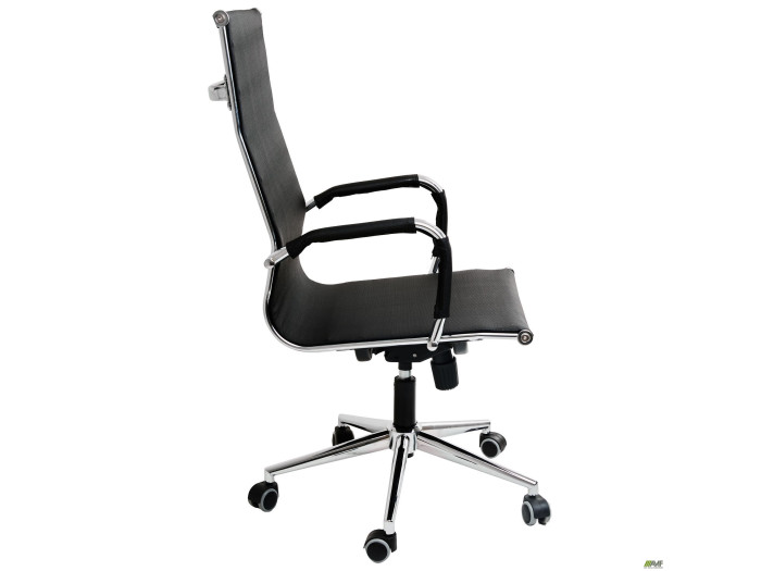 Крісло AMF Slim Net HB Хром Tilt чорний