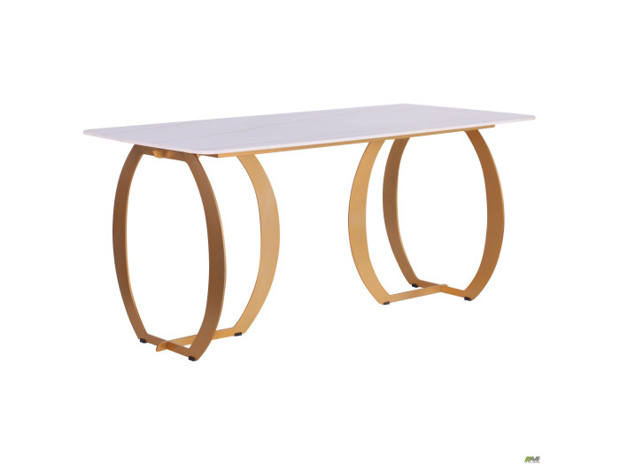 Стіл AMF Alexis gold/ceramics Lasa bianco