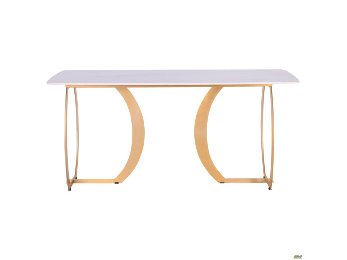 Стіл AMF Alexis gold/ceramics Lasa bianco