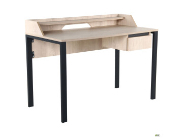 Стол компьютерный AMF Pluto Top SH (138х60х75Н) Антрацит/Черный графит