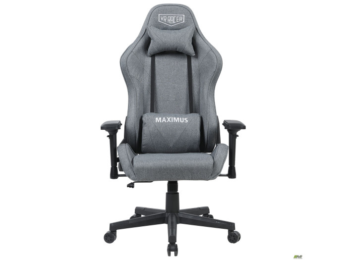 Крісло AMF VR Racer Textile Maximus тканина сіра/чорна