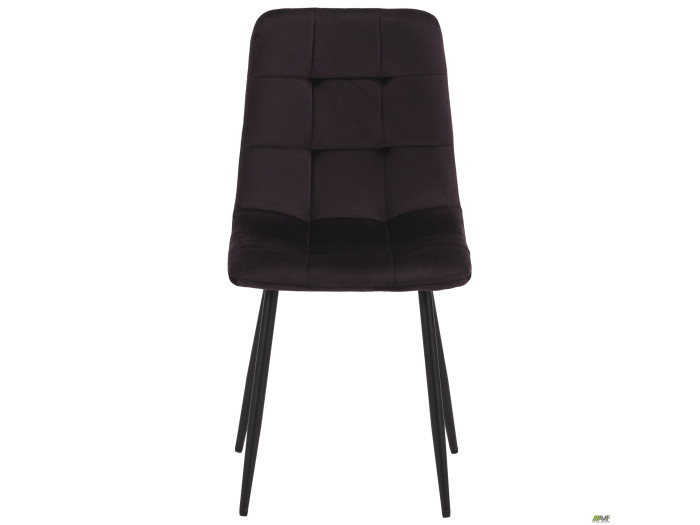 Стілець AMF Cherry чорний/вельвет темно-коричневий