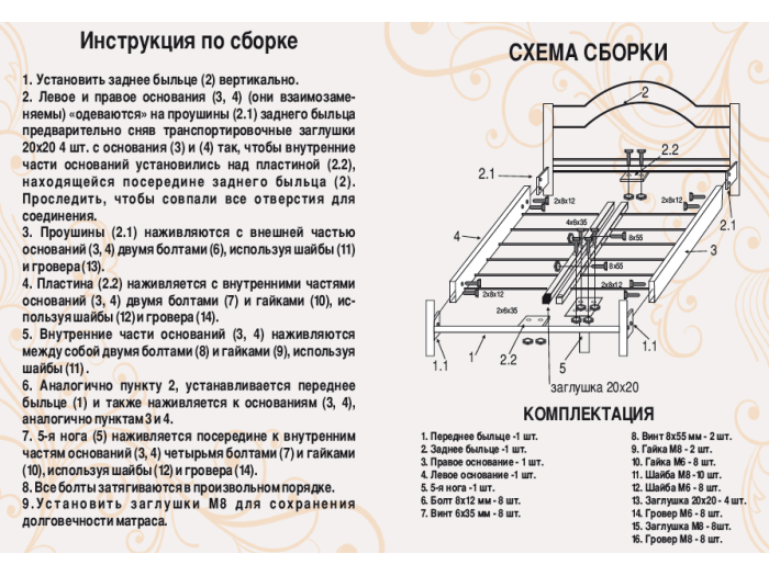 Кровать Tenero Бегония 180x190