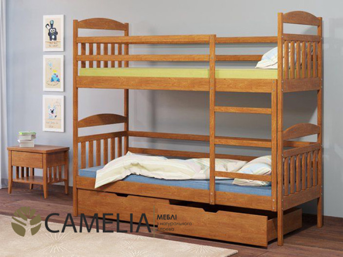 Ліжко двоярусне Camelia Алтея 90x190 - бук