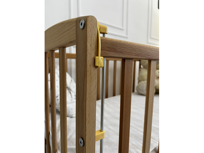 Ліжко для новонароджених Goydalka AMELI з рухомою боковиною, 60x120, Бук