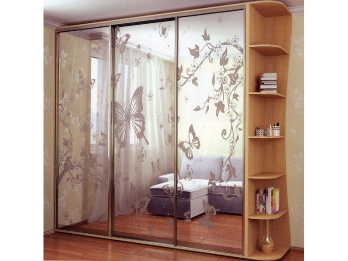 Шкаф - купе Luxe Studio Классик - 1 трехдверный 220x210x45 см - Пескоструй