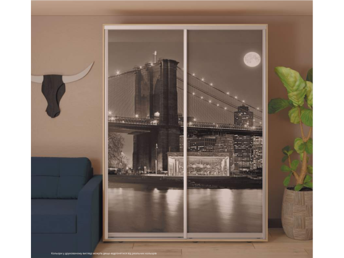 Шкаф - купе Luxe Studio Классик - 2 двухдверный 130x210x45 см - Фотопечать