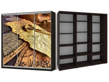Шафа - купе Luxe Studio Класік - 3 трьохдверна 240x210x45 см - Фотодрук