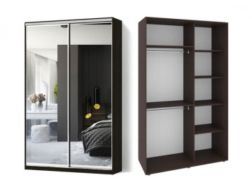 Шафа - купе Luxe Studio Класік - 4 дводверна 110x210x45 см - Дзеркало