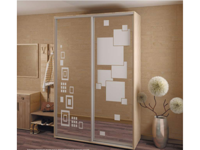 Шкаф - купе Luxe Studio Классик - 2 двухдверный 110x200x45 см - Пескоструй