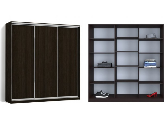 Шкаф - купе Luxe Studio Классик - 3 трехдверный 220x220x45 см - ЛДСП
