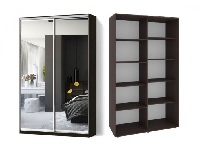 Шкаф - купе Luxe Studio Классик - 3 двухдверный 100x200x60 см - Зеркало