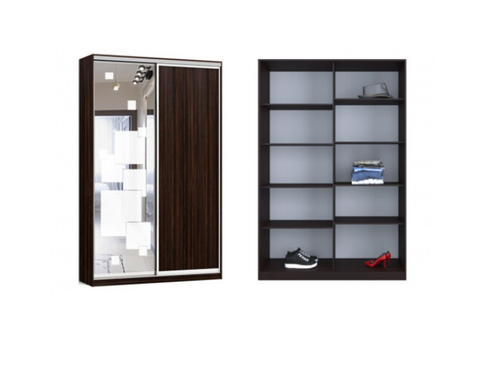 Шкаф - купе Luxe Studio Классик - 3 двухдверный 200x230x45 см - Пескоструй