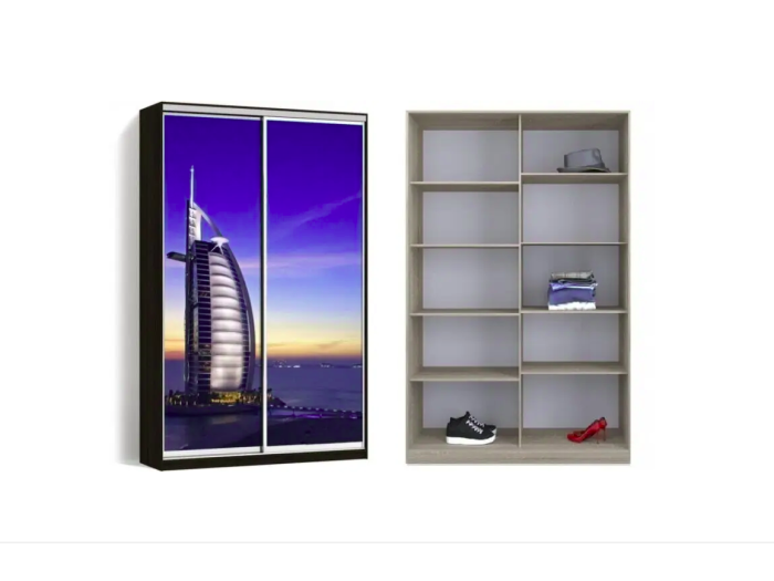 Шкаф - купе Luxe Studio Классик - 3 двухдверный 200x230x60 см - Фотопечать